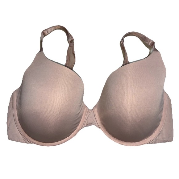 Victorias Secret Uplift Semi Demi Bra 36D Beige Mesh Back Strap Underwire *spot - Picture 1 of 8